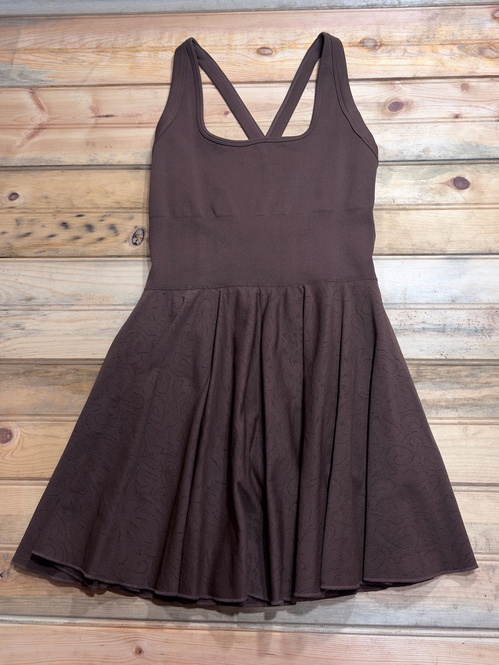 Brown Skater Dress Small Athletic Fit & Flare Tennis Dress Built In Shorts